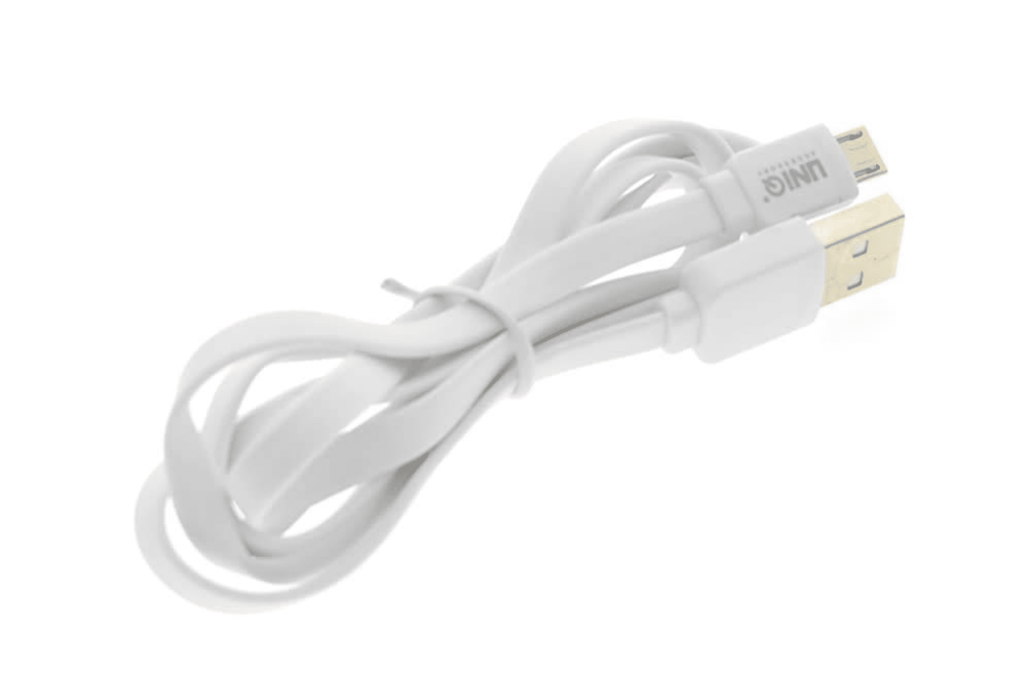 Câble Micro USB - 1 Mètre Blanc - Chargement rapide/transfert de données 2.1A - Accessoire Uniq.