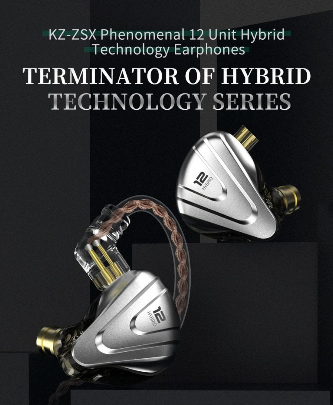 KZ ZSX Terminator - 5BA+1DD Hybrid 12 Drivers Auriculares